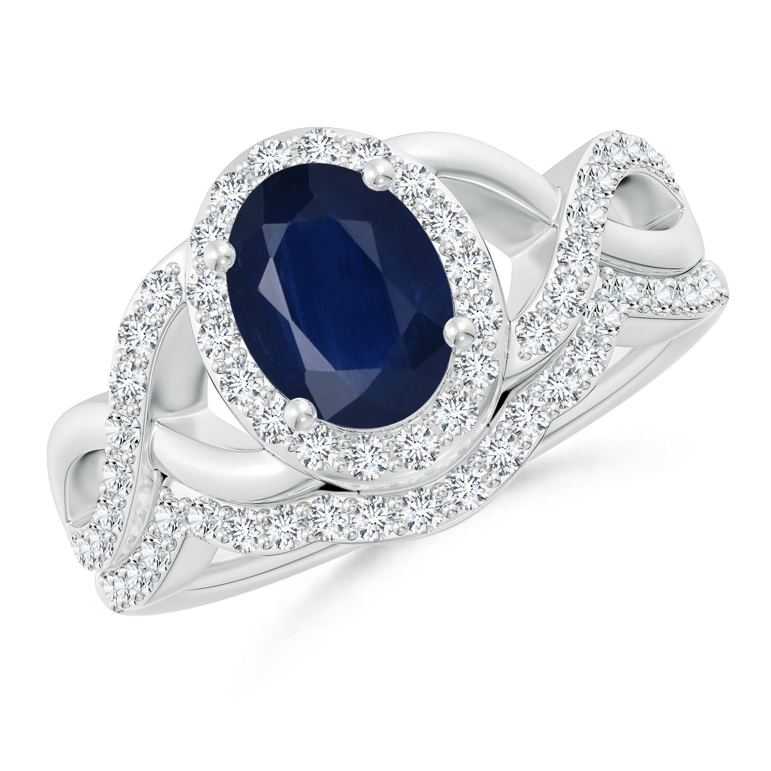 A - Blue Sapphire / 2.13 CT / 14 KT White Gold