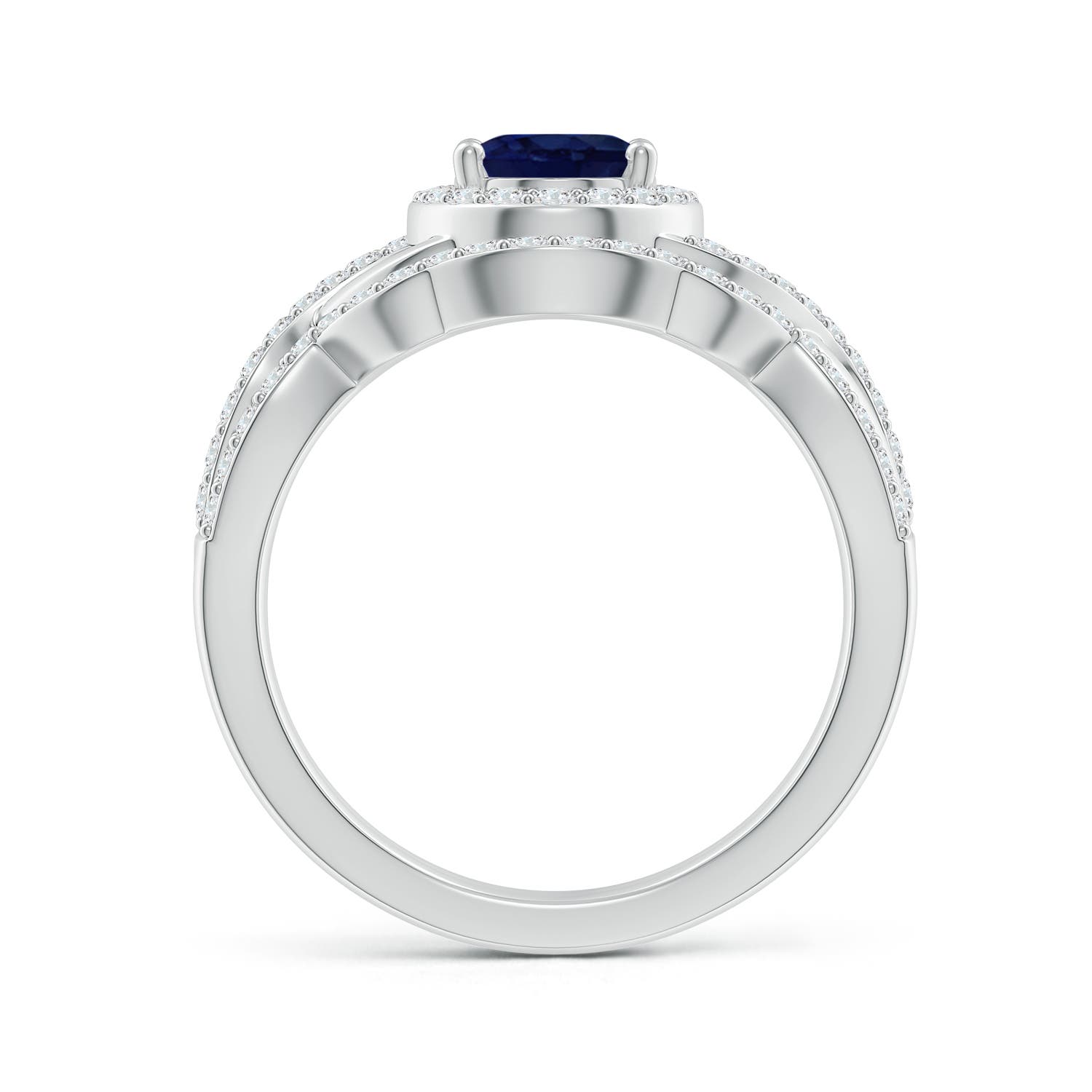 A - Blue Sapphire / 2.13 CT / 14 KT White Gold