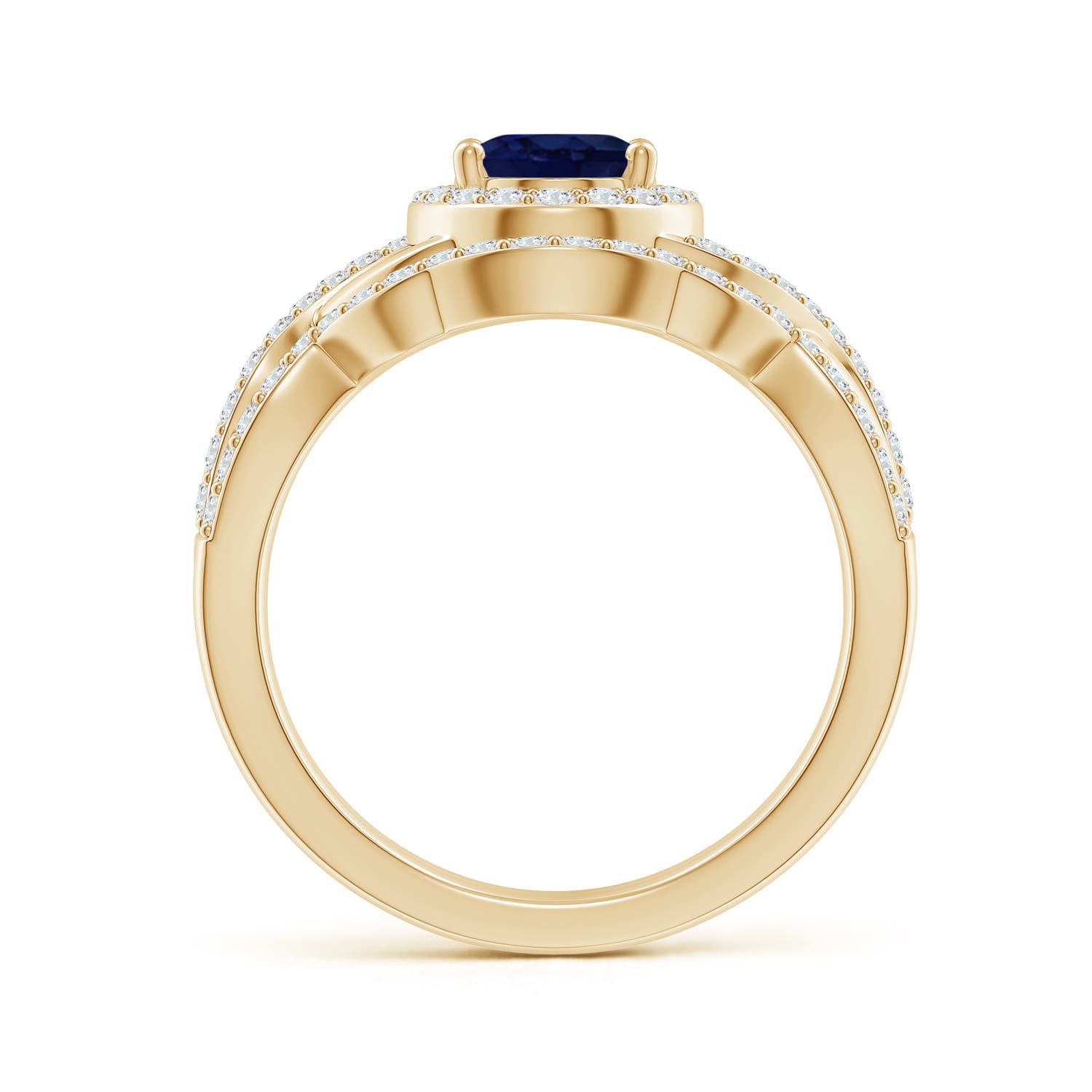 A - Blue Sapphire / 2.13 CT / 14 KT Yellow Gold