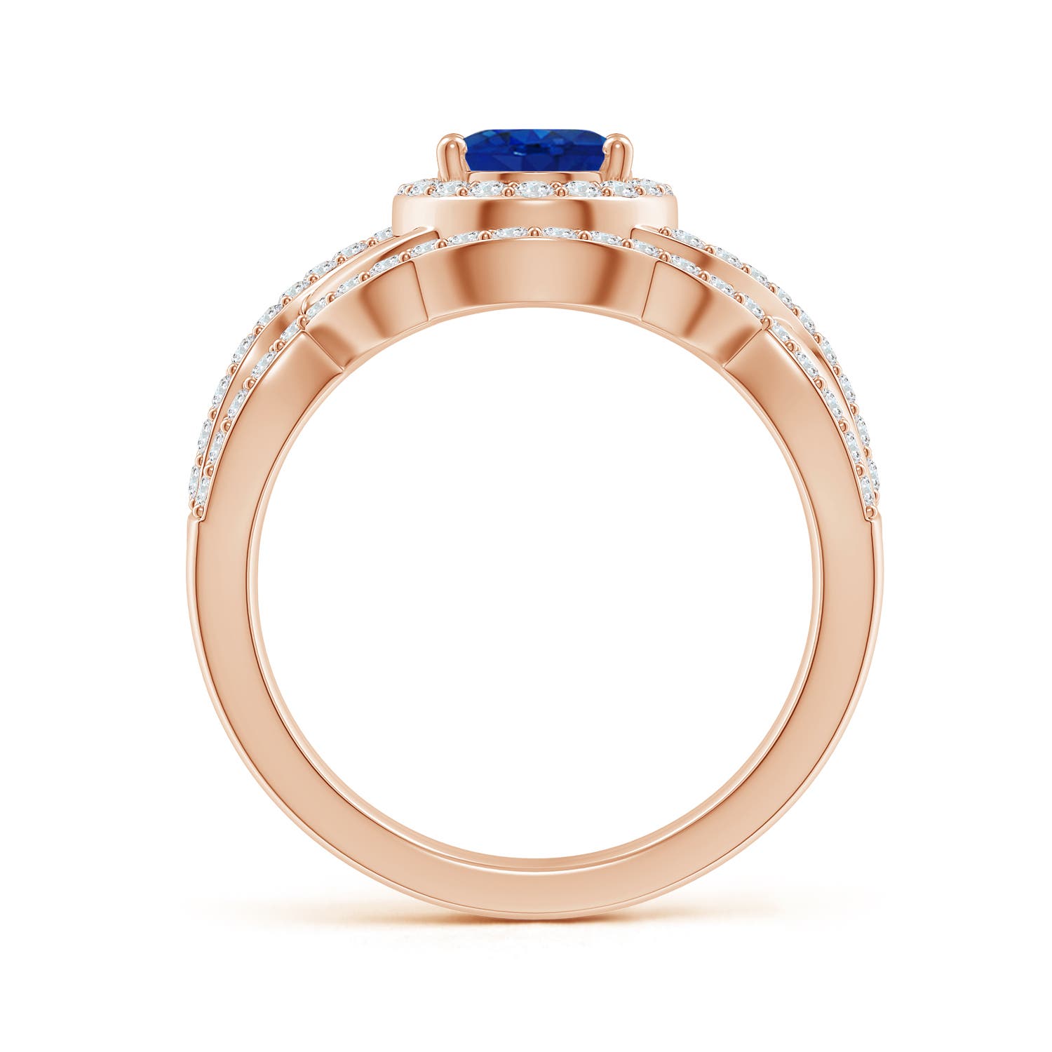 AAA - Blue Sapphire / 2.13 CT / 14 KT Rose Gold