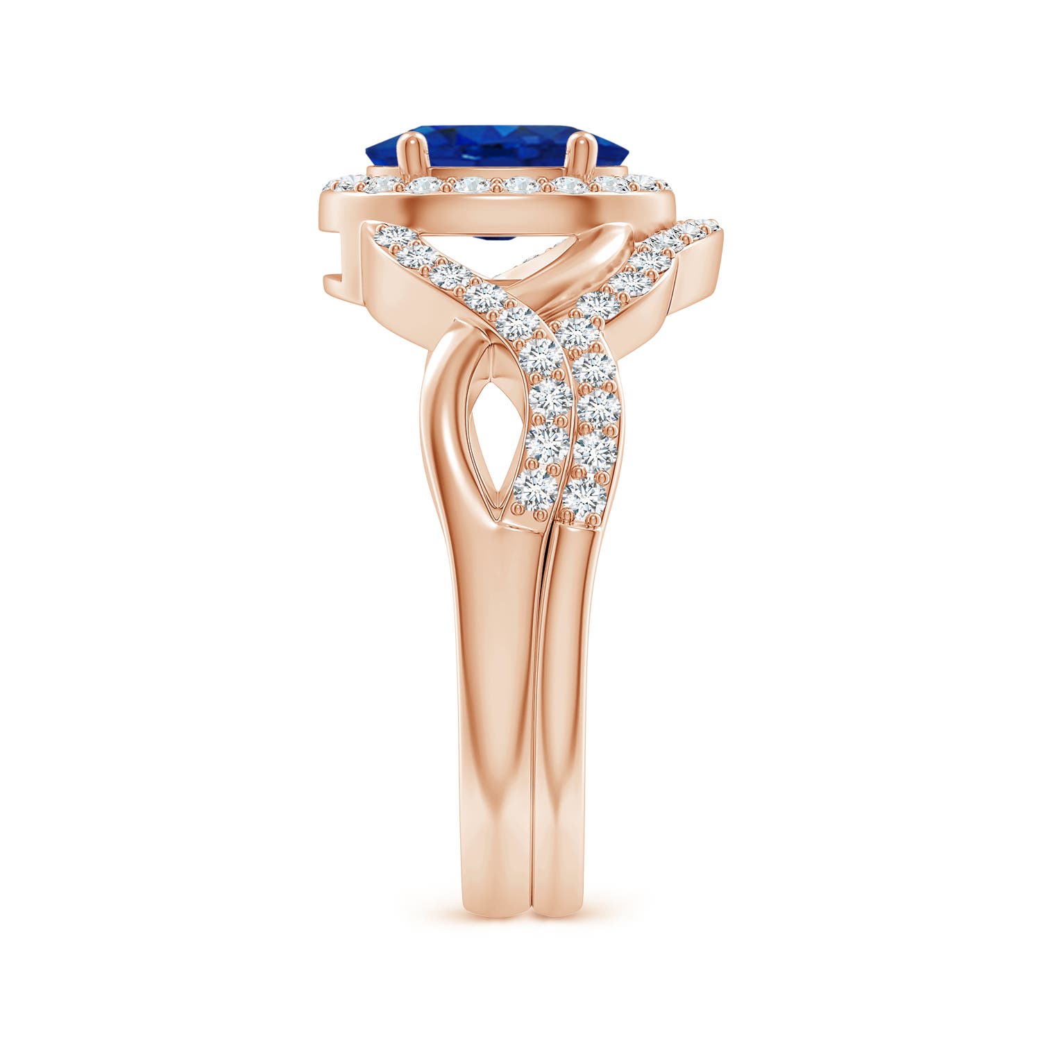 AAA - Blue Sapphire / 2.13 CT / 14 KT Rose Gold