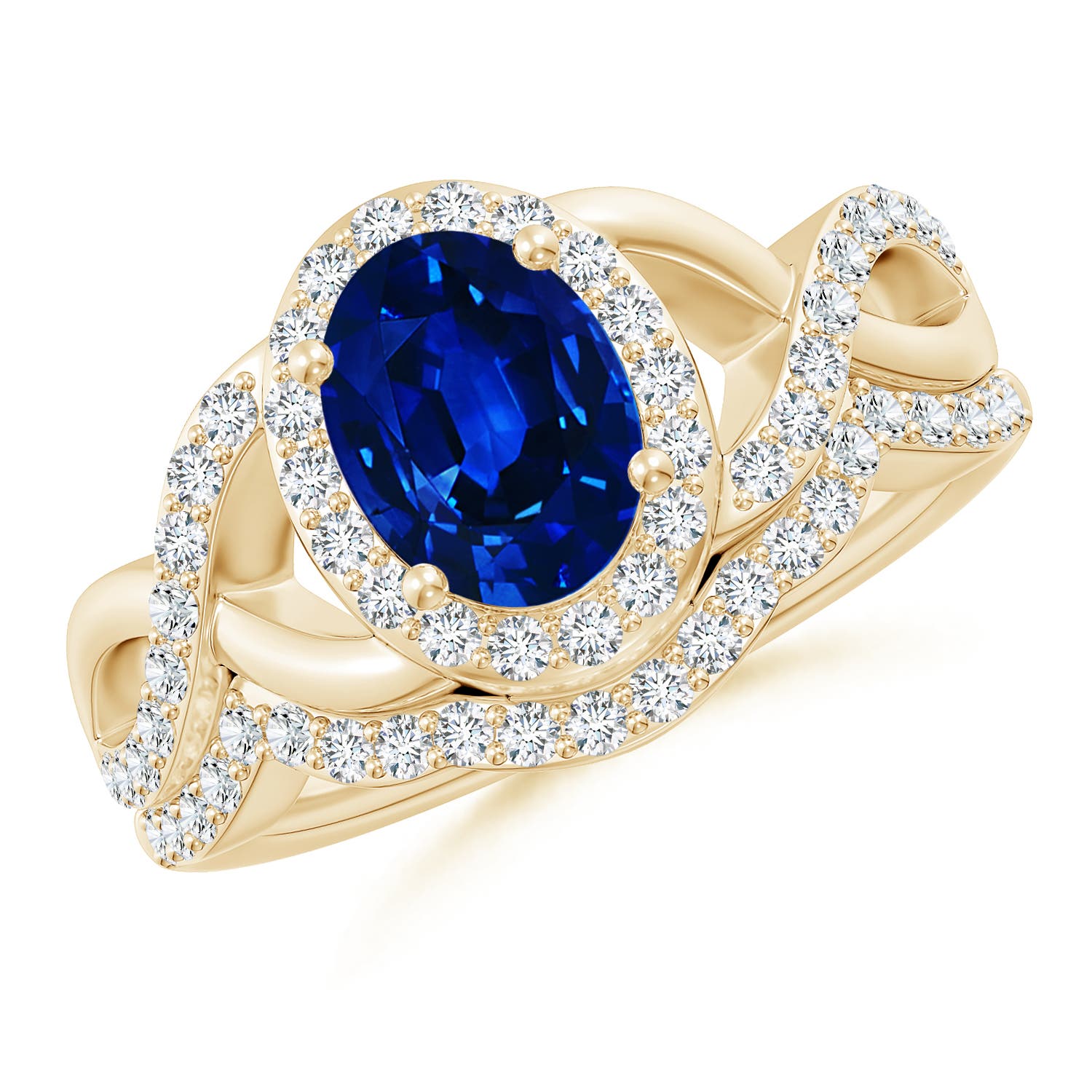 AAAA - Blue Sapphire / 2.13 CT / 14 KT Yellow Gold