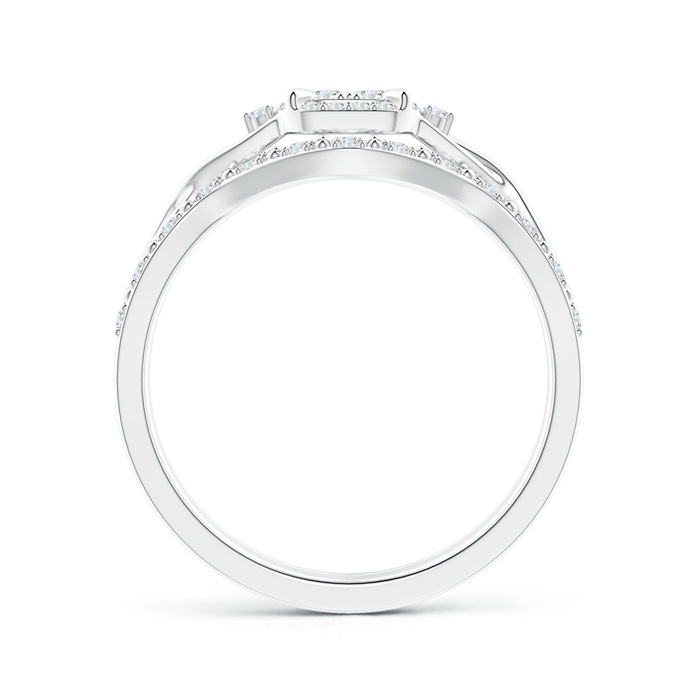 1.8mm GHVS Interlaced Quad Diamond Cushion Halo Bridal Set in P950 Platinum side-1