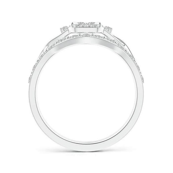 1.8mm JI2 Interlaced Quad Diamond Cushion Halo Bridal Set in White Gold side-1