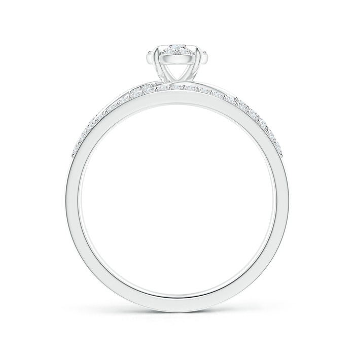 2.9mm GHVS Interlaced Infinity Diamond Bypass Halo Bridal Set in P950 Platinum side-1