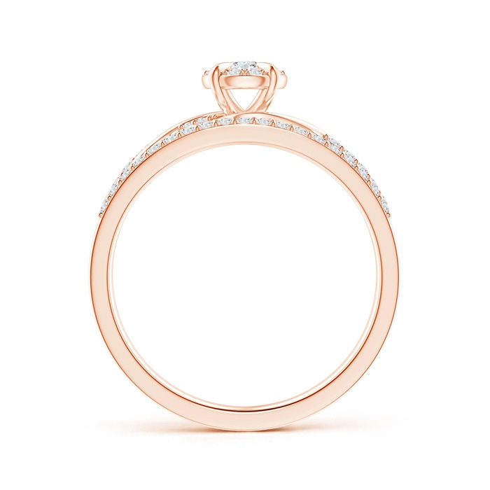 2.9mm GHVS Interlaced Infinity Diamond Bypass Halo Bridal Set in Rose Gold side-1
