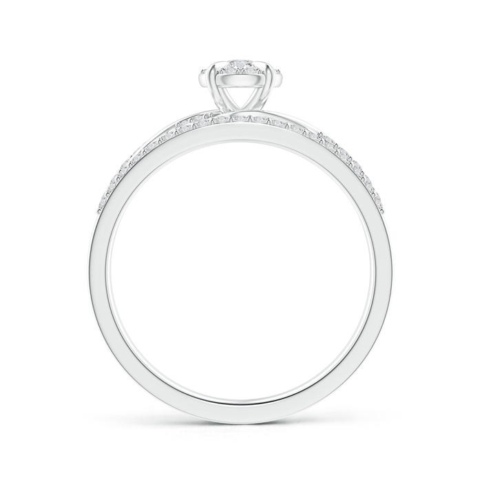 2.9mm HSI2 Interlaced Infinity Diamond Bypass Halo Bridal Set in 18K White Gold side-1