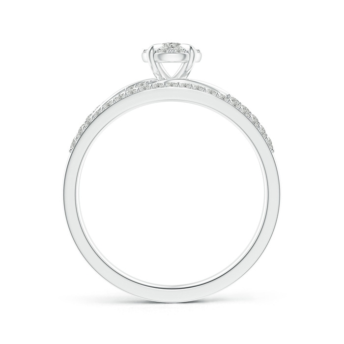 2.9mm JI2 Interlaced Infinity Diamond Bypass Halo Bridal Set in P950 Platinum side-1