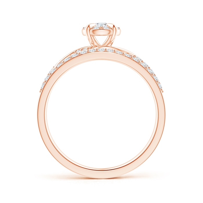 3.2mm GHVS Interlaced Infinity Diamond Bypass Halo Bridal Set in Rose Gold side-1