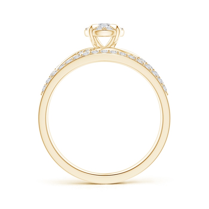 3.2mm HSI2 Interlaced Infinity Diamond Bypass Halo Bridal Set in Yellow Gold side-1