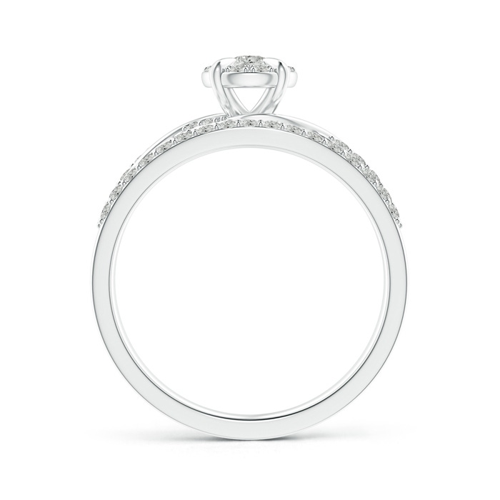 3.2mm JI2 Interlaced Infinity Diamond Bypass Halo Bridal Set in White Gold side-1