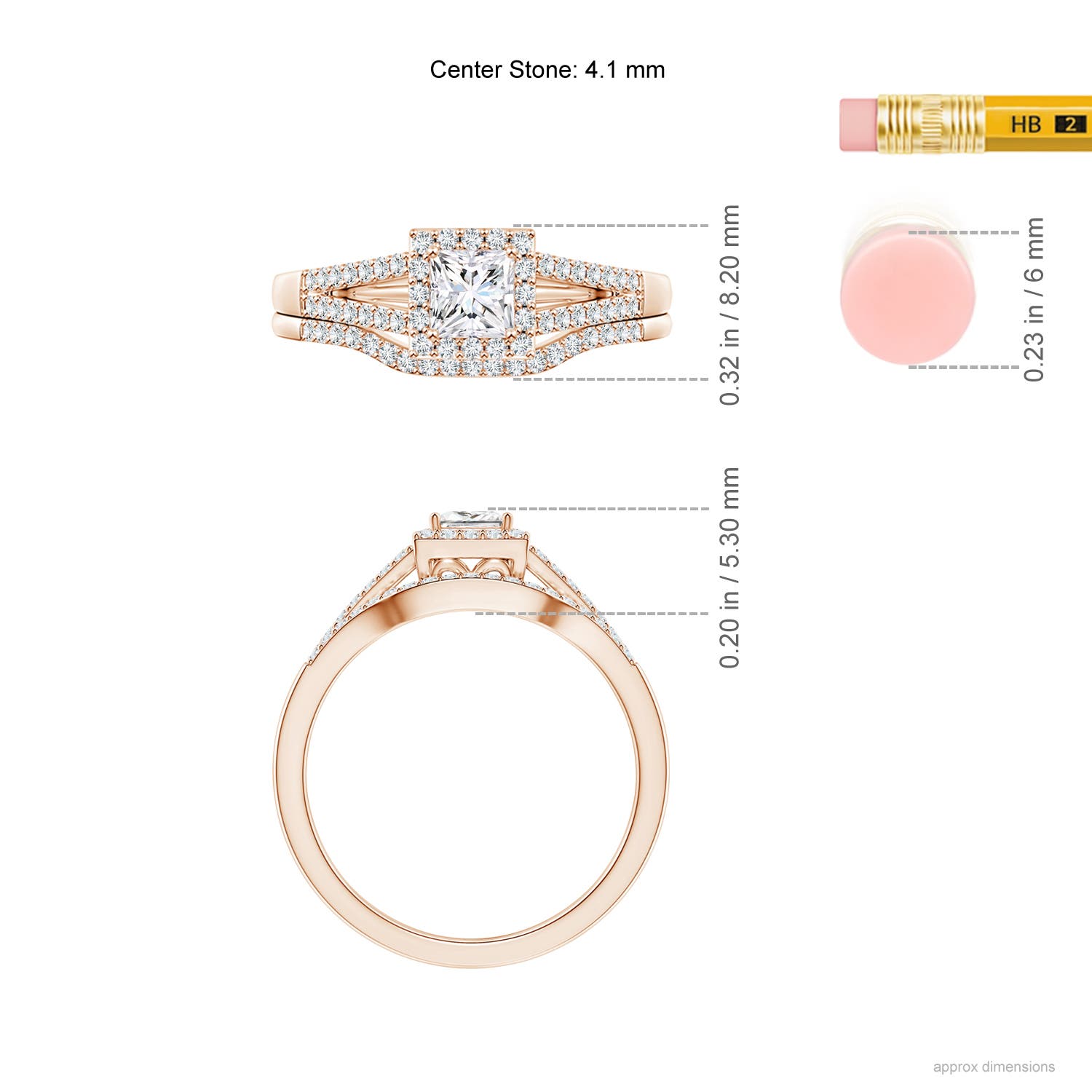 G, VS2 / 0.76 CT / 14 KT Rose Gold