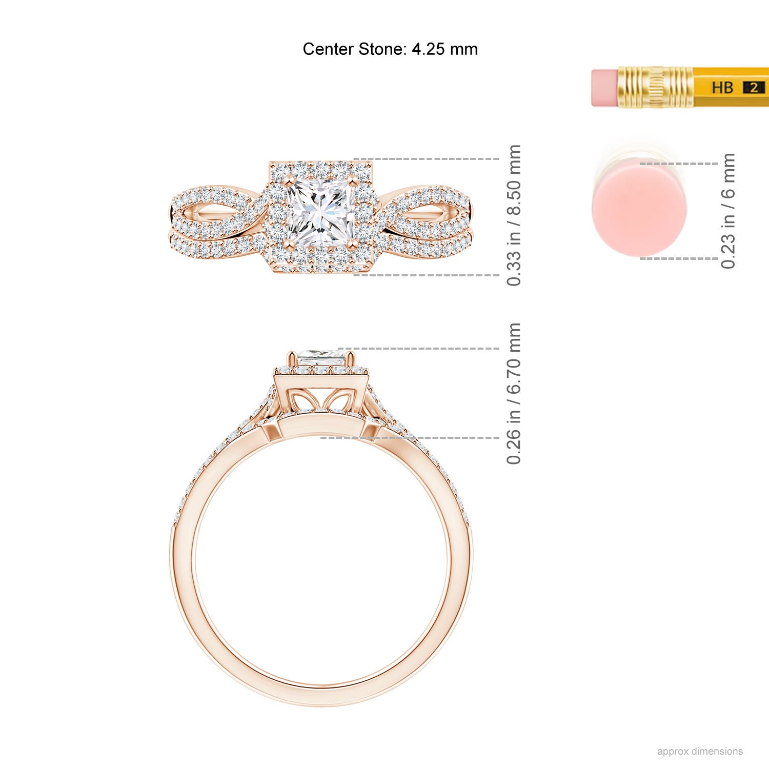 G, VS2 / 1.01 CT / 14 KT Rose Gold