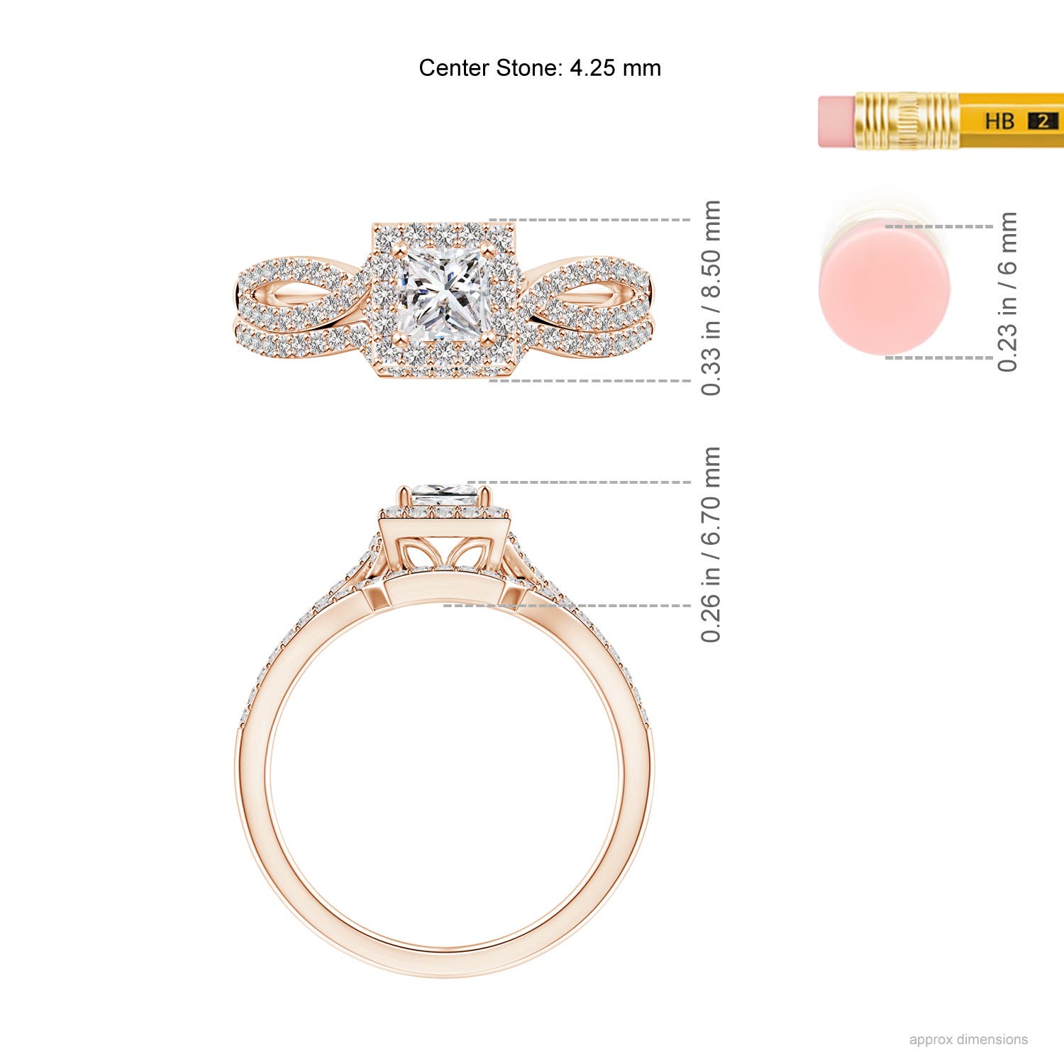 I-J, I1-I2 / 1.01 CT / 14 KT Rose Gold