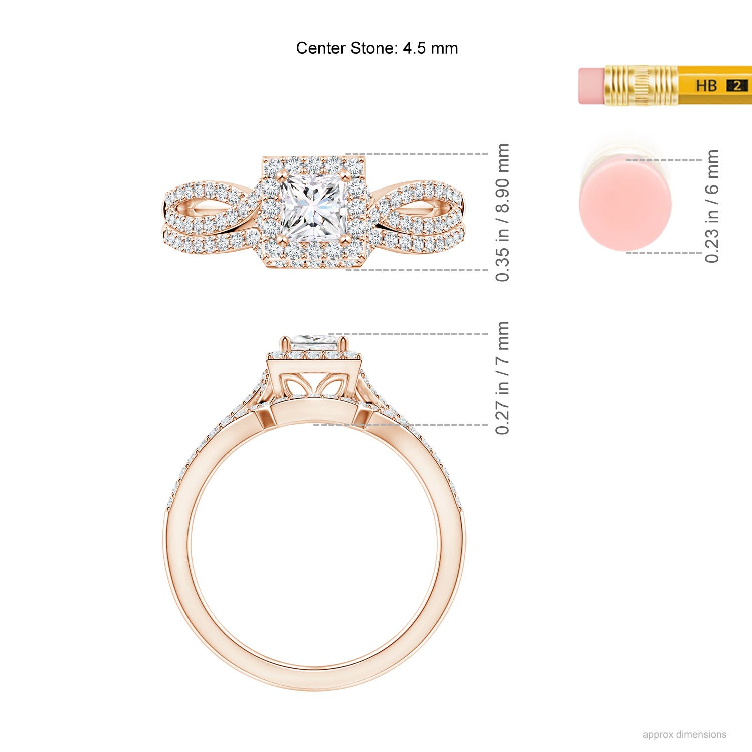 G, VS2 / 1.17 CT / 14 KT Rose Gold