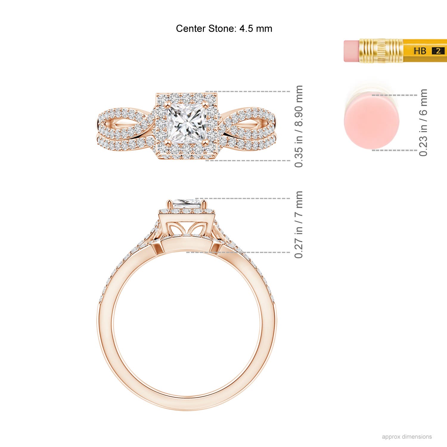 H, SI2 / 1.17 CT / 14 KT Rose Gold