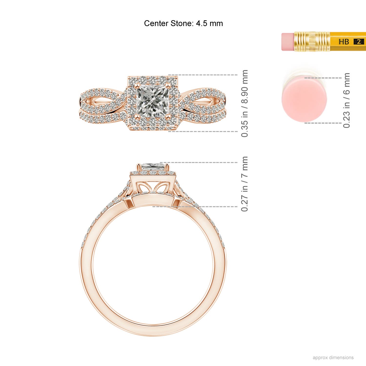 K, I3 / 1.17 CT / 14 KT Rose Gold