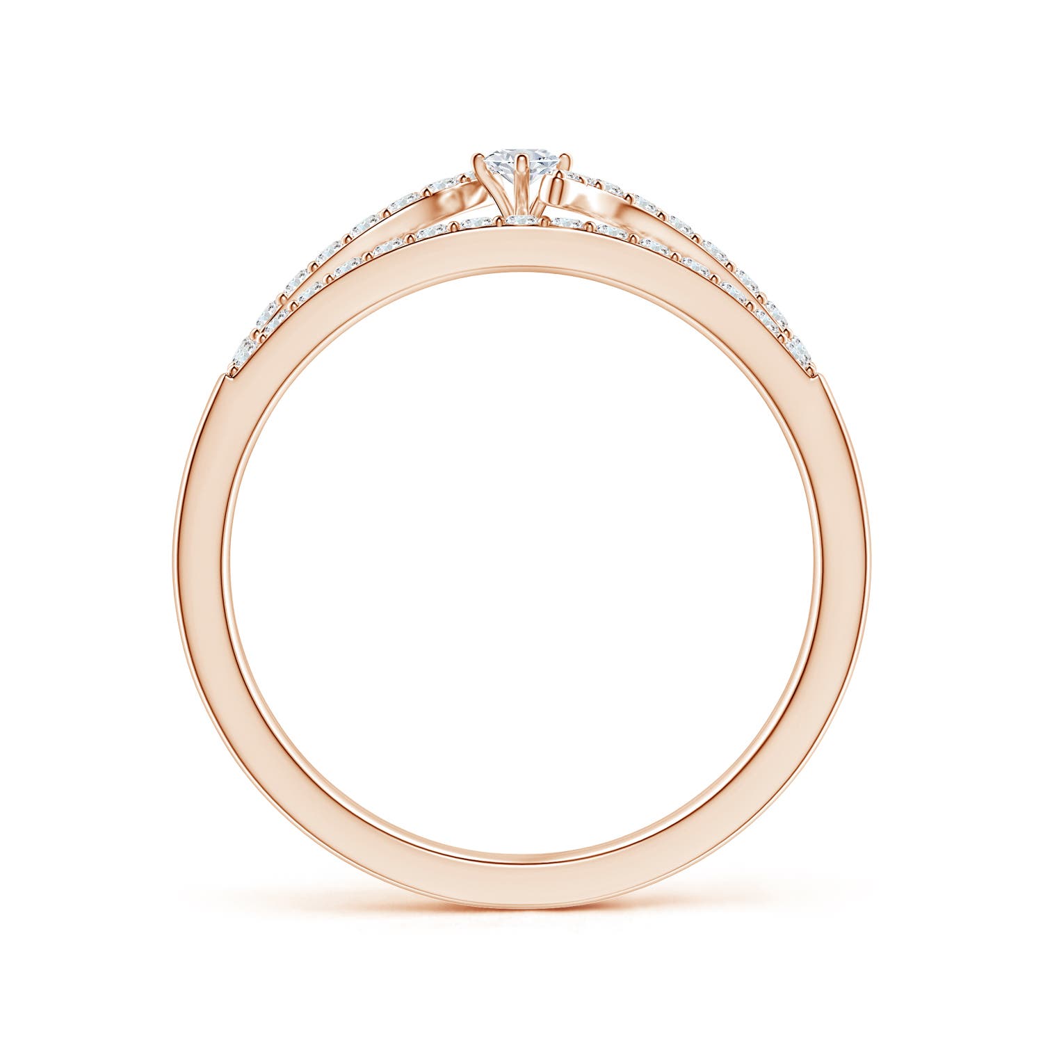 G, VS2 / 0.33 CT / 14 KT Rose Gold