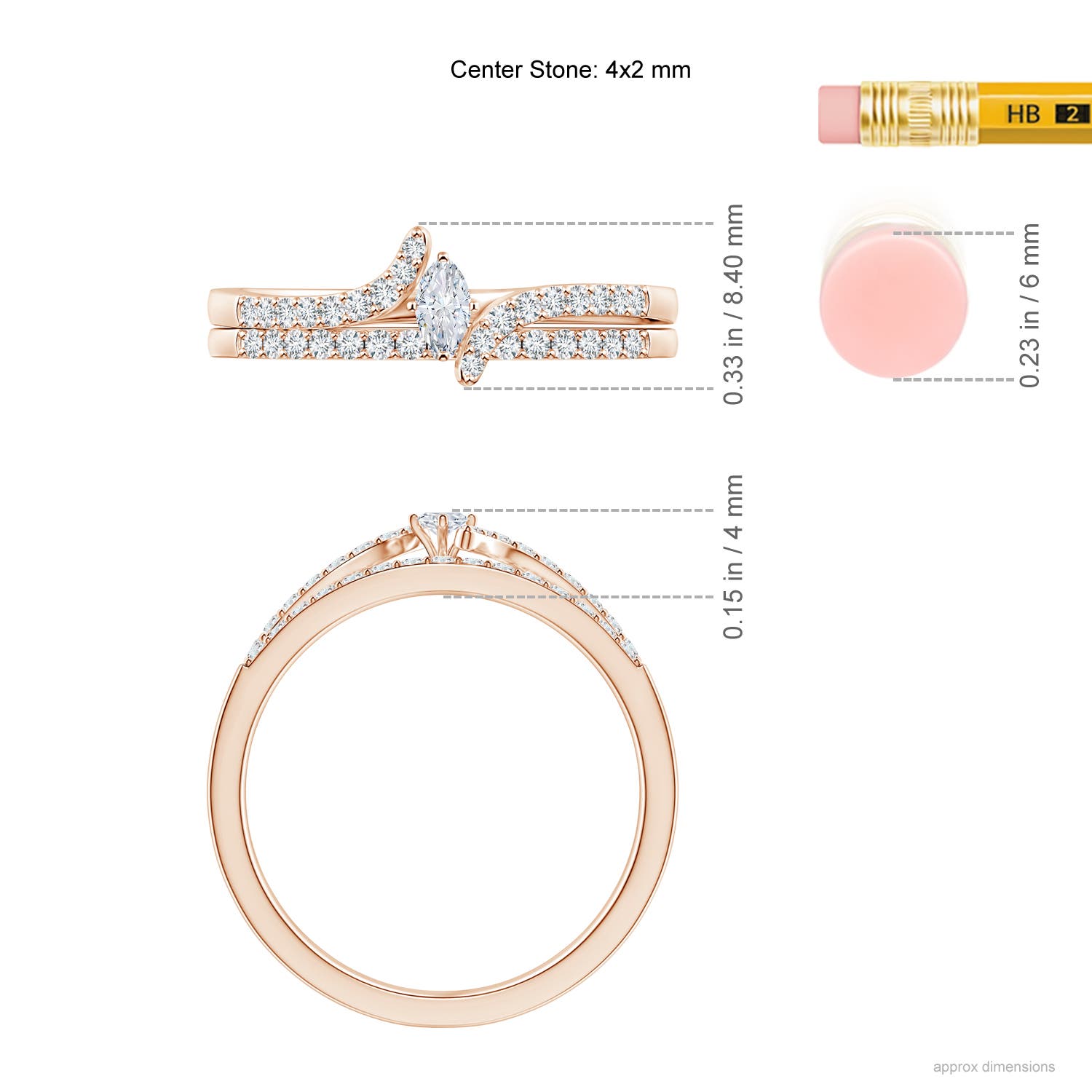 G, VS2 / 0.33 CT / 14 KT Rose Gold