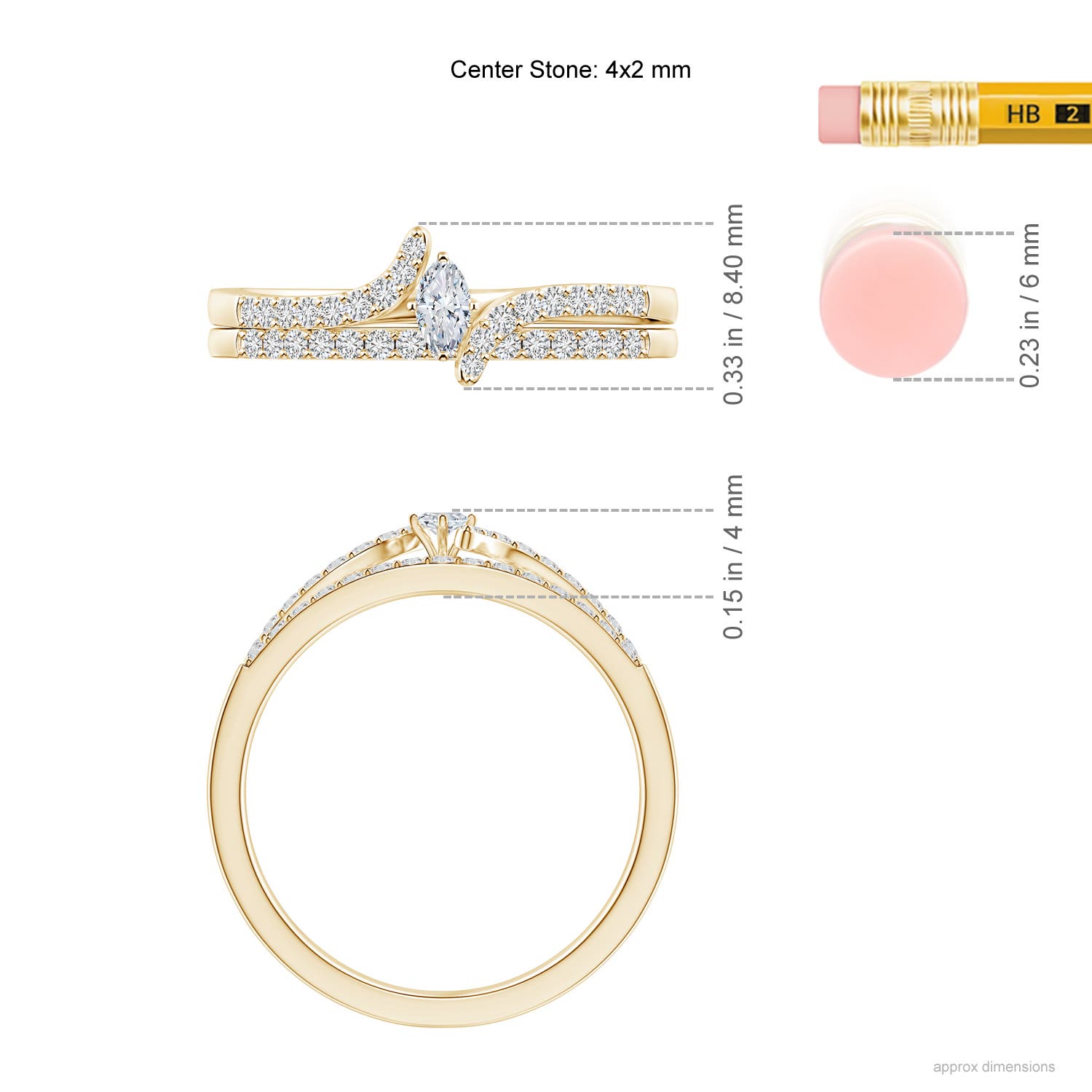 H, SI2 / 0.33 CT / 14 KT Yellow Gold