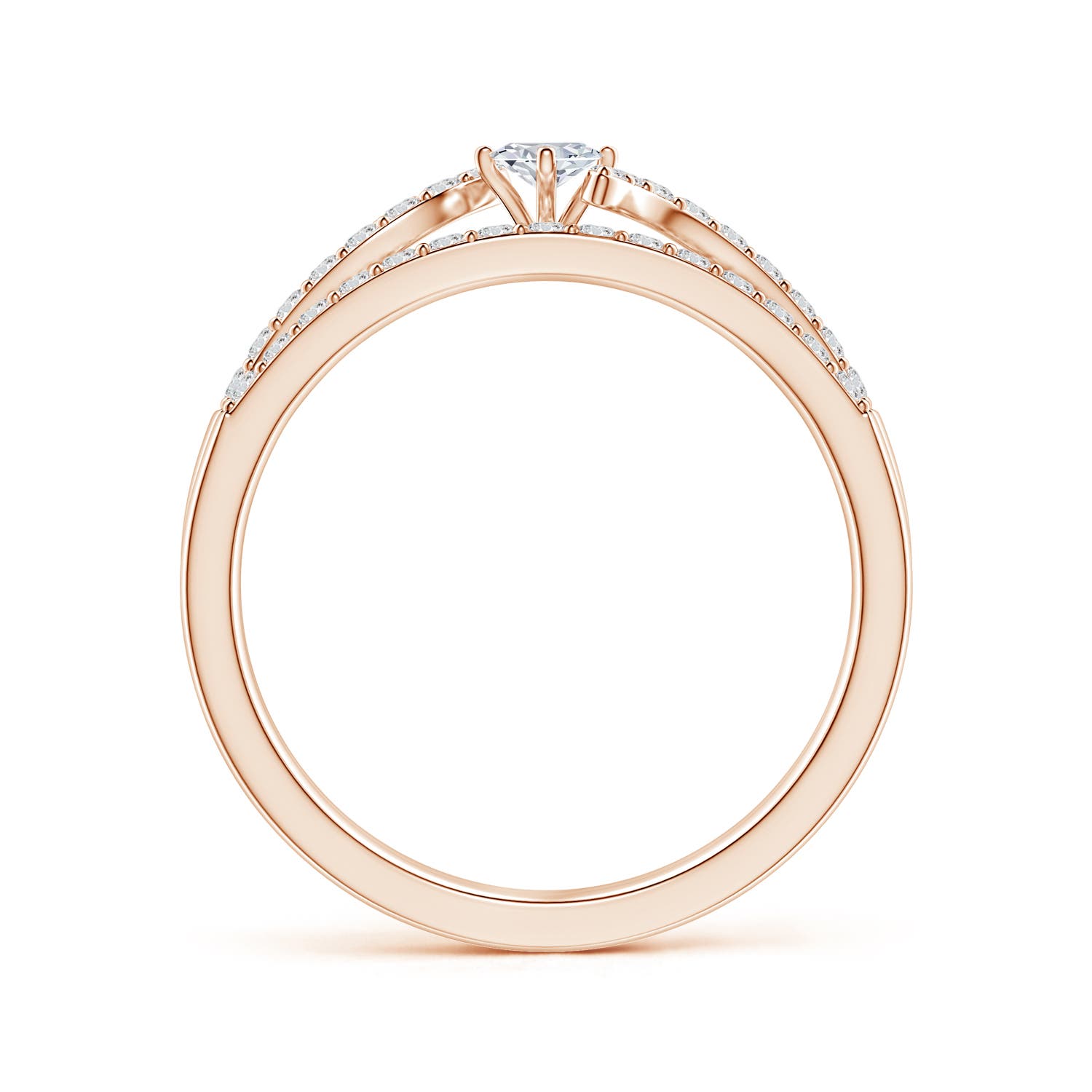 H, SI2 / 0.51 CT / 14 KT Rose Gold