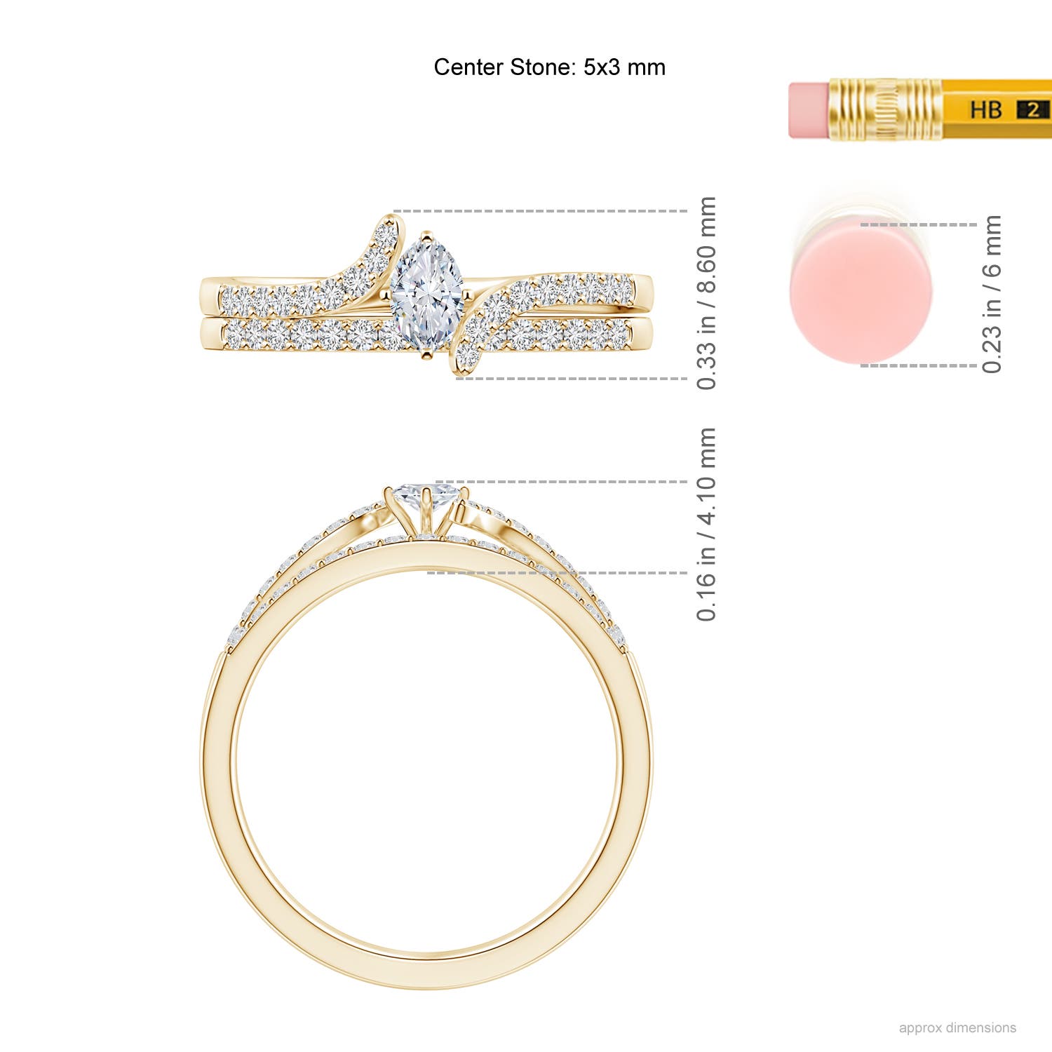 H, SI2 / 0.51 CT / 14 KT Yellow Gold