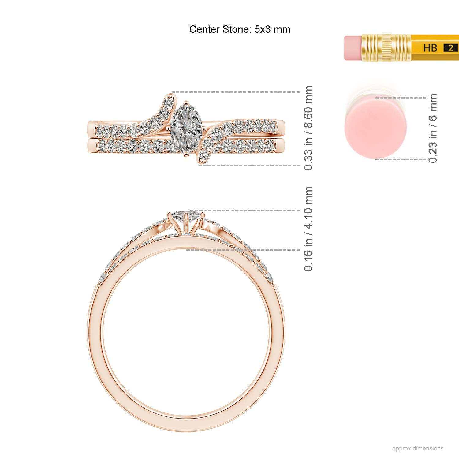 K, I3 / 0.51 CT / 14 KT Rose Gold