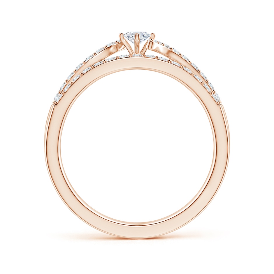 6x3mm GVS2 Marquise Diamond Bypass Bridal Set with Accents in Rose Gold side-1