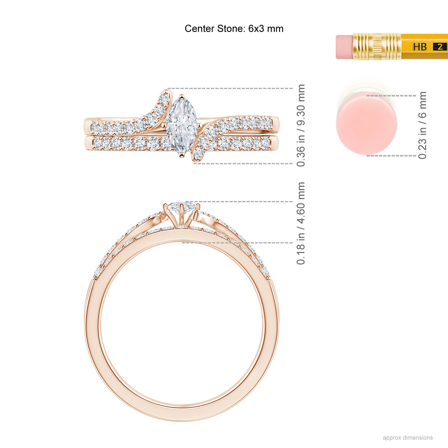 G, VS2 / 0.63 CT / 14 KT Rose Gold