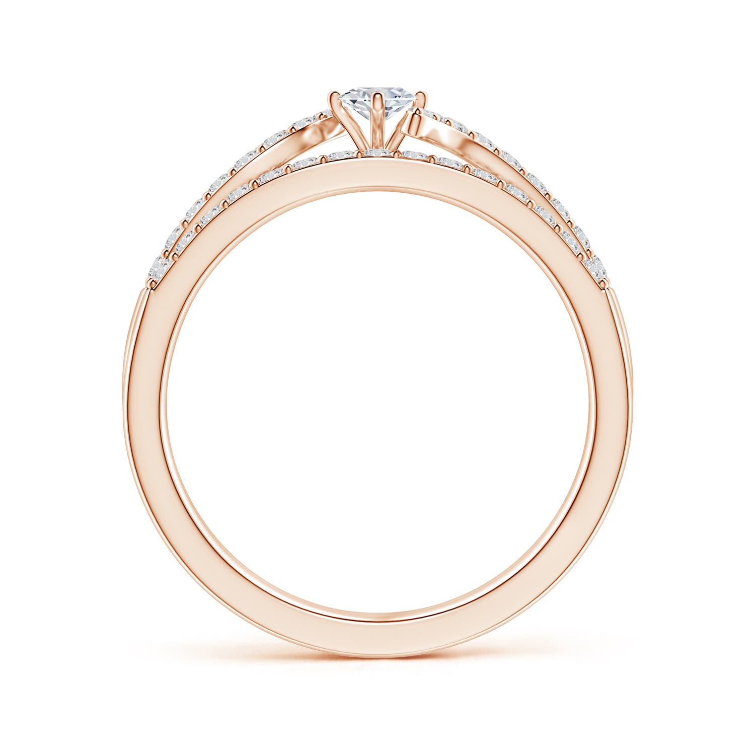 H, SI2 / 0.63 CT / 14 KT Rose Gold