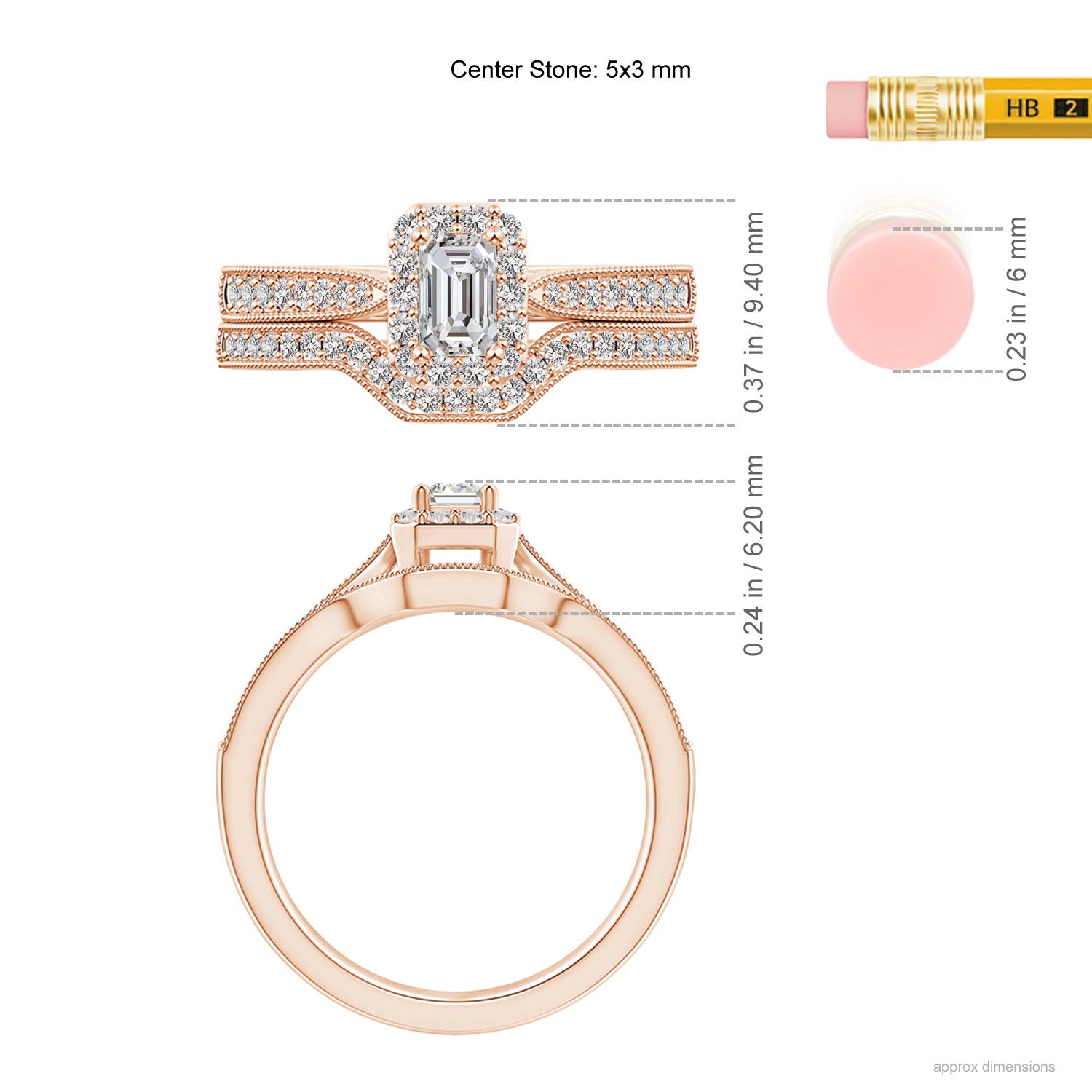 I-J, I1-I2 / 0.66 CT / 14 KT Rose Gold