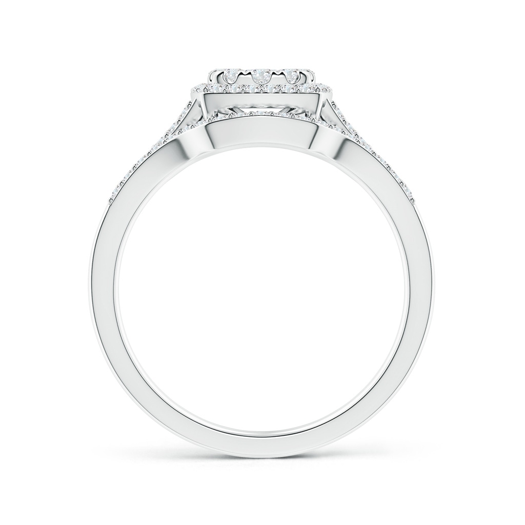 3.3mm GVS2 Cushion Composite Diamond Halo Split Shank Bridal Set in White Gold - side_1
