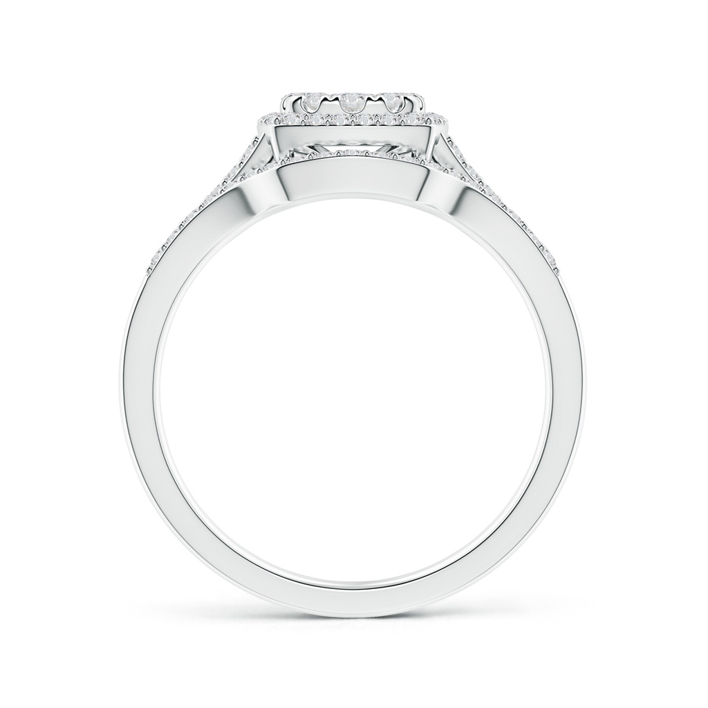 3.3mm HSI2 Cushion Composite Diamond Halo Split Shank Bridal Set in White Gold - side_1