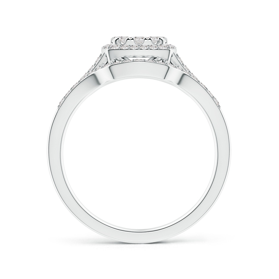 3.3mm IJI1I2 Cushion Composite Diamond Halo Split Shank Bridal Set in P950 Platinum side-1