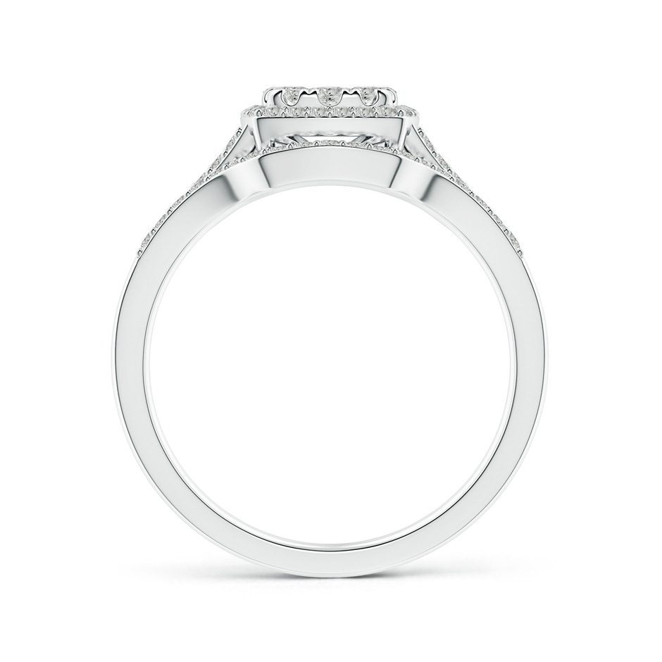 3.3mm KI3 Cushion Composite Diamond Halo Split Shank Bridal Set in P950 Platinum side-1