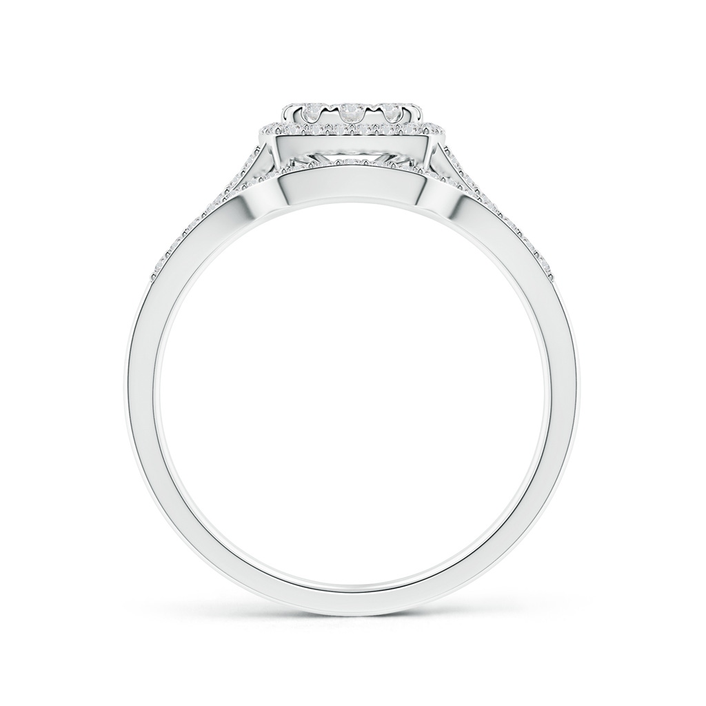 3mm HSI2 Cushion Composite Diamond Halo Split Shank Bridal Set in White Gold - side_1