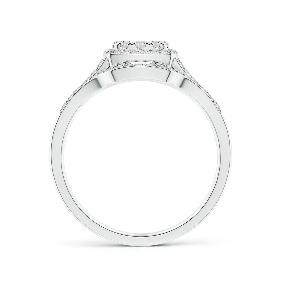 3mm IJI1I2 Cushion Composite Diamond Halo Split Shank Bridal Set in 9K White Gold side-1