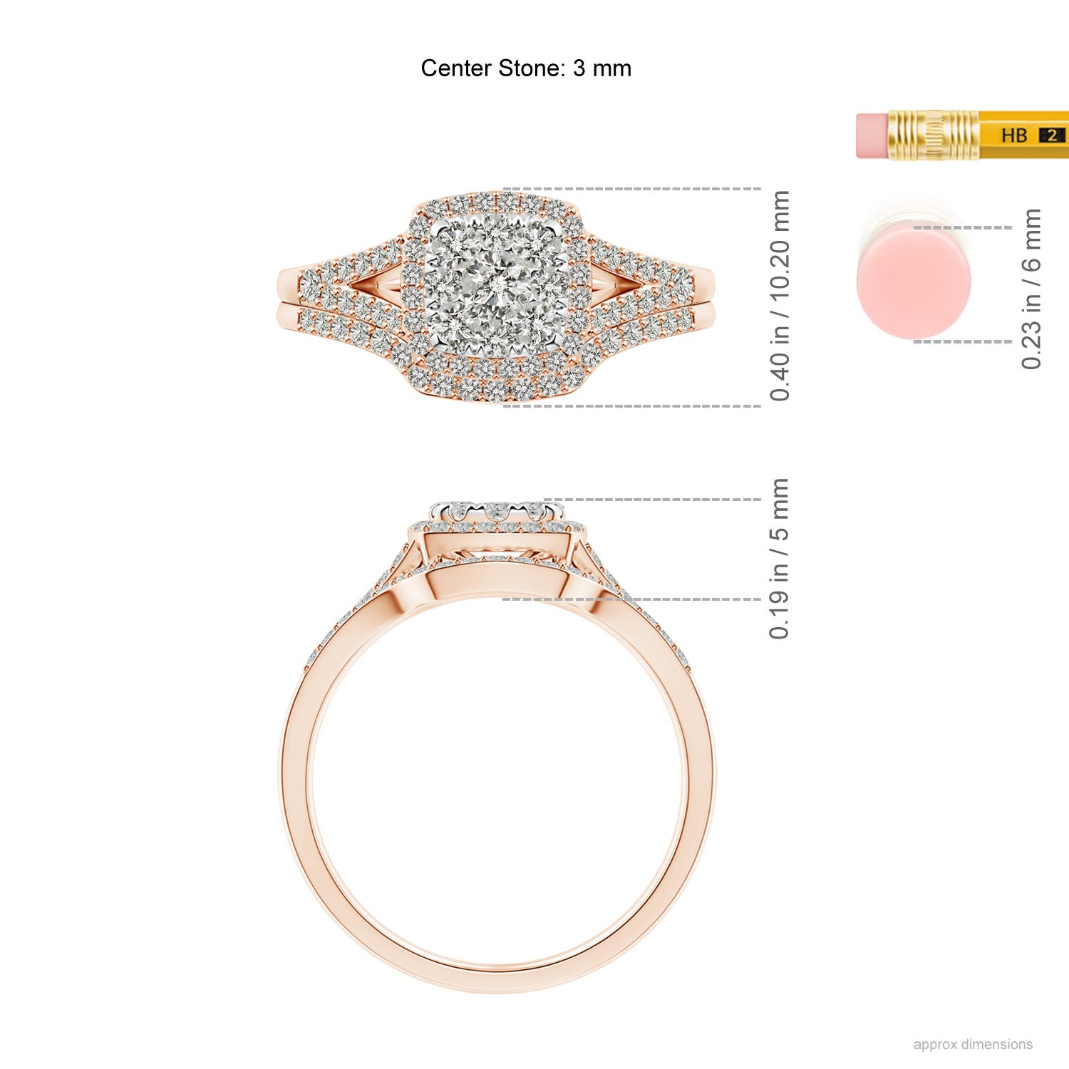 K, I3 / 0.67 CT / 14 KT Rose Gold