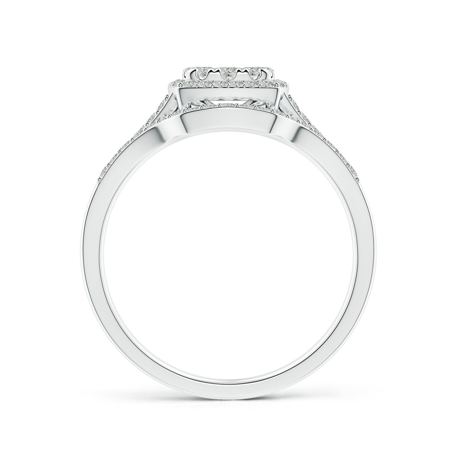 3mm KI3 Cushion Composite Diamond Halo Split Shank Bridal Set in White Gold side-1