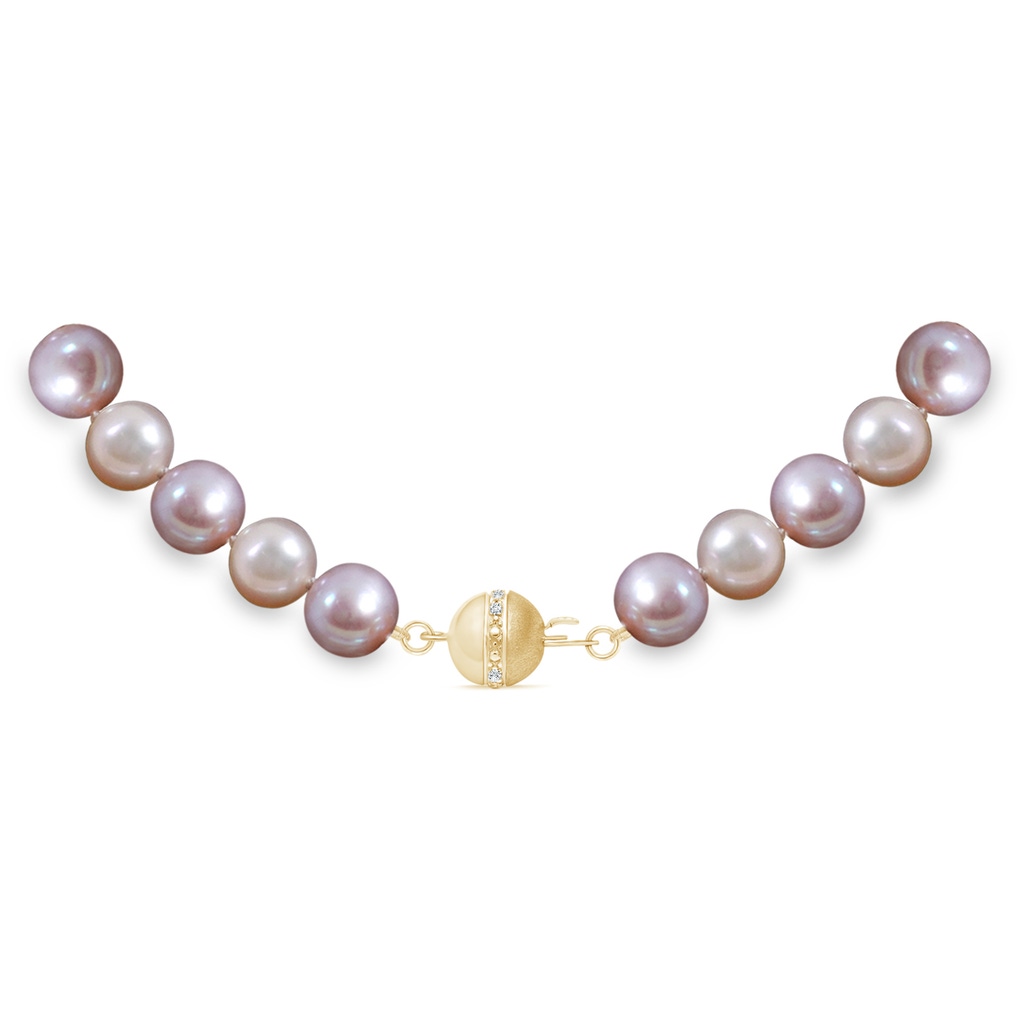 Semi Frosted Diamond Clasp 7-8mm 7-8mm, 18" Multicolour Freshwater Pearl Necklace in Yellow Gold Product Image