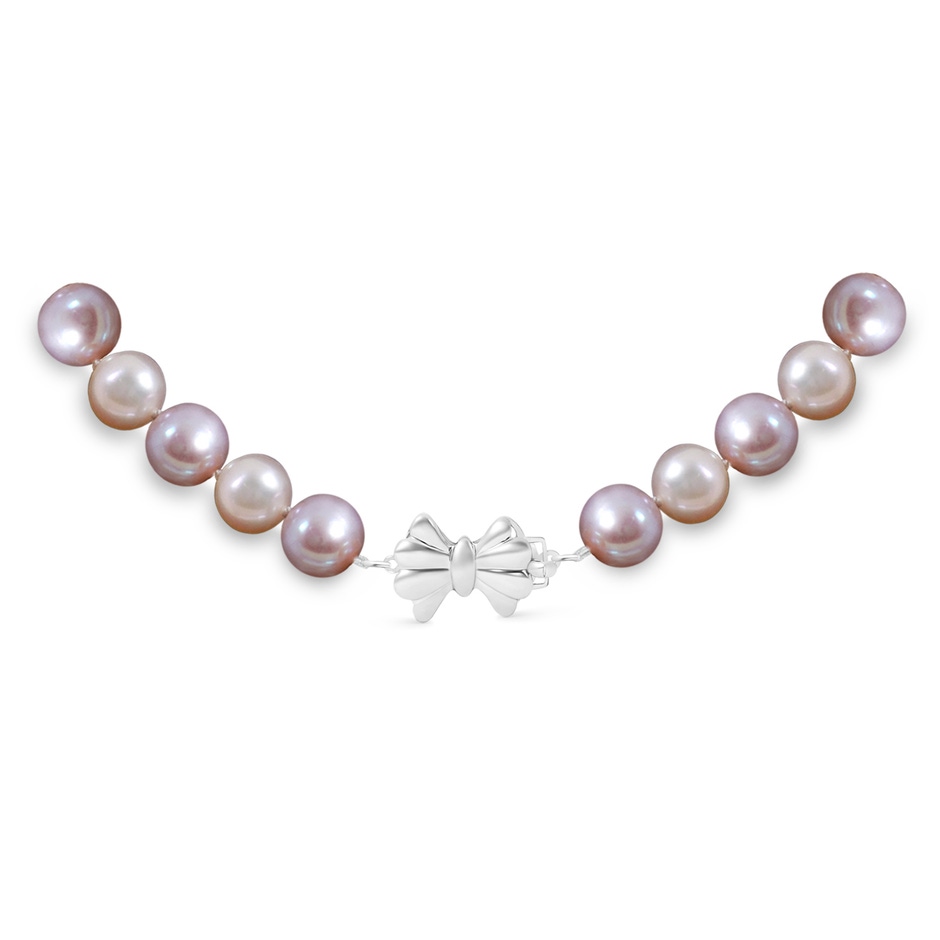 Single Row Bow 7-8mm 7-8mm, 18" Multicolor Freshwater Pearl Necklace in White Gold product image