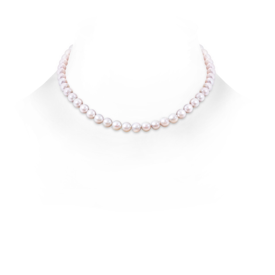 6-7mm Ball Clasp 6-7mm, 16" Japanese Akoya Pearl Single Strand Necklace in Yellow Gold 