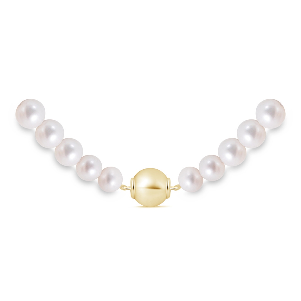 Ball Clasp 6-9mm 16" Graduated Freshwater Cultured Pearl Necklace in Yellow Gold Product Image
