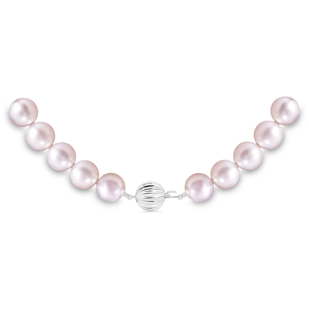 7-8mm Corrugated Ball 7-8mm, 16" Single Strand Japanese Akoya Pearl Necklace in White Gold Product Image