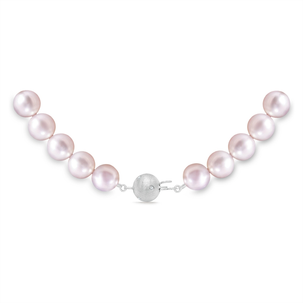 7-8mm Dia Frosted Ball 7-8mm, 16" Single Strand Japanese Akoya Pearl Necklace in White Gold Product Image