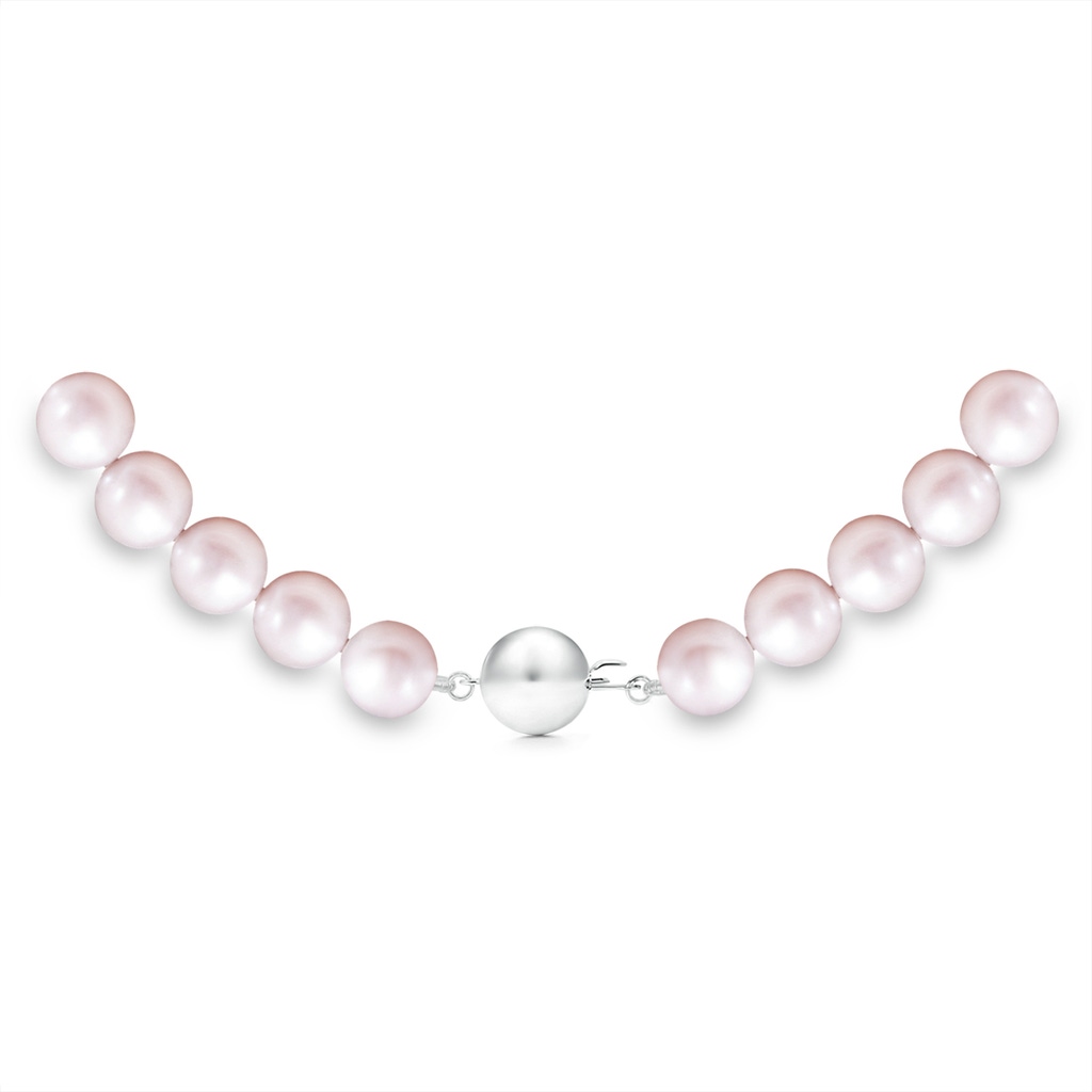 7-8mm Ball Clasp 7-8mm, 16" Single Strand Freshwater Pearl Necklace in White Gold Product Image