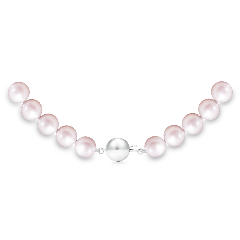 7-8mm Ball Clasp 7-8mm, 16" Single Strand Freshwater Pearl Necklace in White Gold side 299