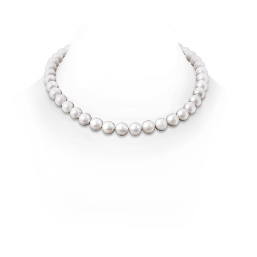 10-11mm Ball Clasp 10-11mm, 16" Classic Freshwater Pearl Necklace in S999 Silver