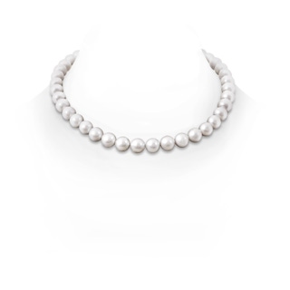 10-11mm Ball Clasp 10-11mm, 16" Classic Freshwater Pearl Necklace in S999 Silver