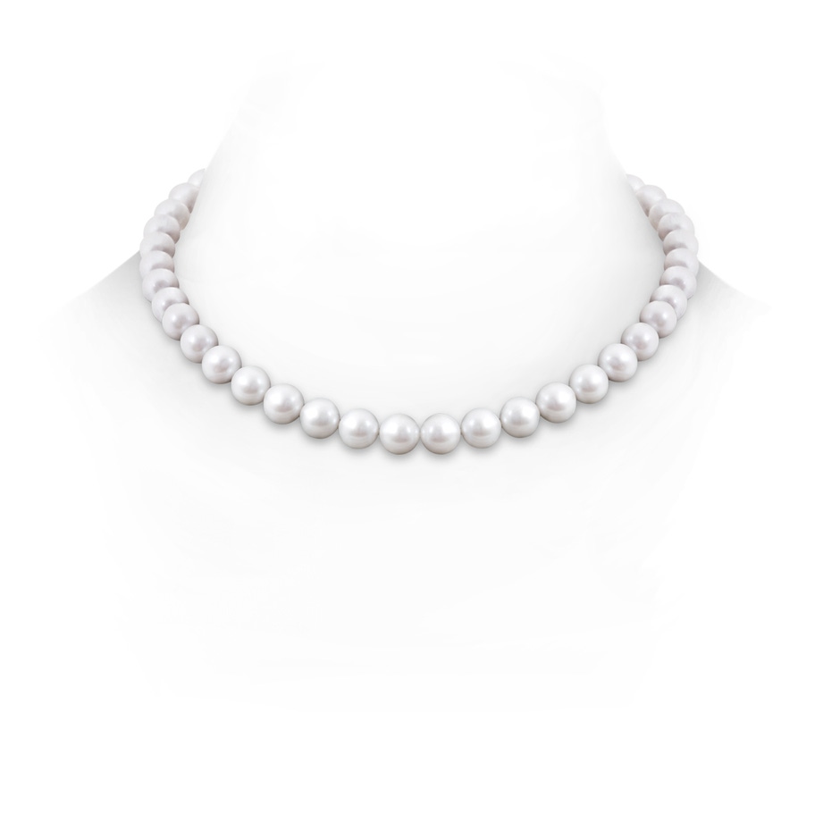 9-10mm Ball Clasp 9-10mm, 16" Freshwater Cultured Pearl Single Line Necklace in S999 Silver 